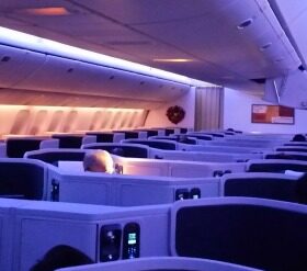 Airline Review: Cathay Pacific – Business Class (Airbus 330-300 with Lie Flat Seats) : Hong Kong – Bangkok (CX 615)